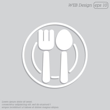 Web satırı simgesi. Çatal bıçak takımı