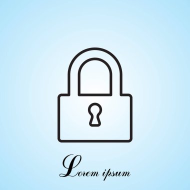 basit asma kilit simgesi