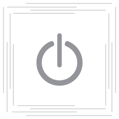 güç işareti basit simgesi