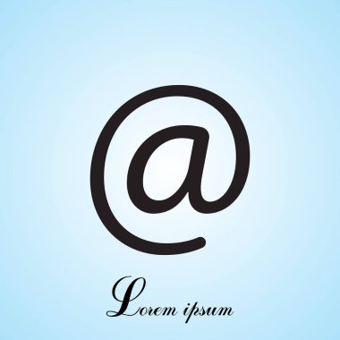 e-posta işareti basit simgesi