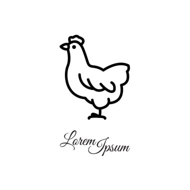 Web satırı simgesi. Tavuk