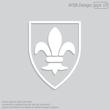 satırı simgesi. Kalkan.