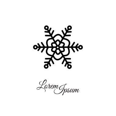 kar tanesi düz simgesi