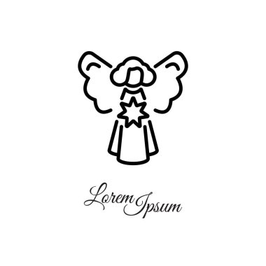 Christmas angel icon  clipart