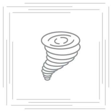 Tornado düz simgesi