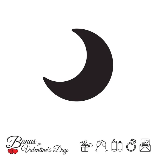 Moon simple icon — Stock Vector