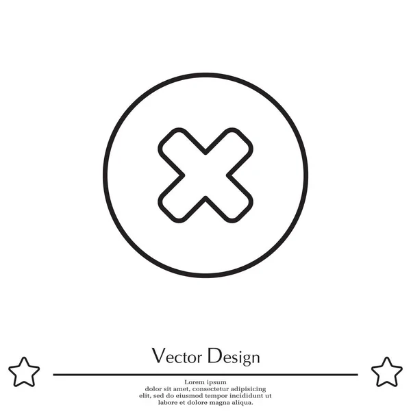Rechazar icono simple — Vector de stock