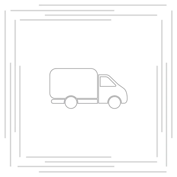 Teslimat kamyonunun simgesi — Stok Vektör