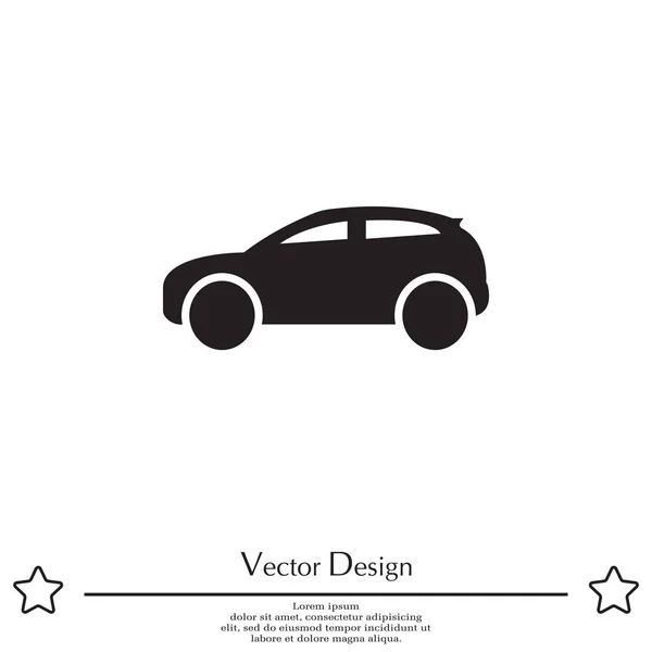 Voiture icône simple — Image vectorielle