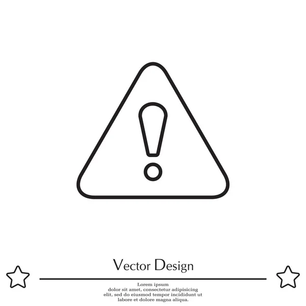 Exclamação ícone sinal de perigo — Vetor de Stock