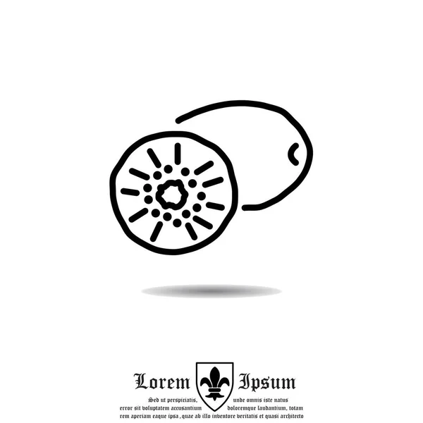 Kiwi egyszerű ikon — Stock Vector