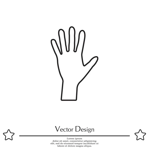 Icono de línea mano — Vector de stock