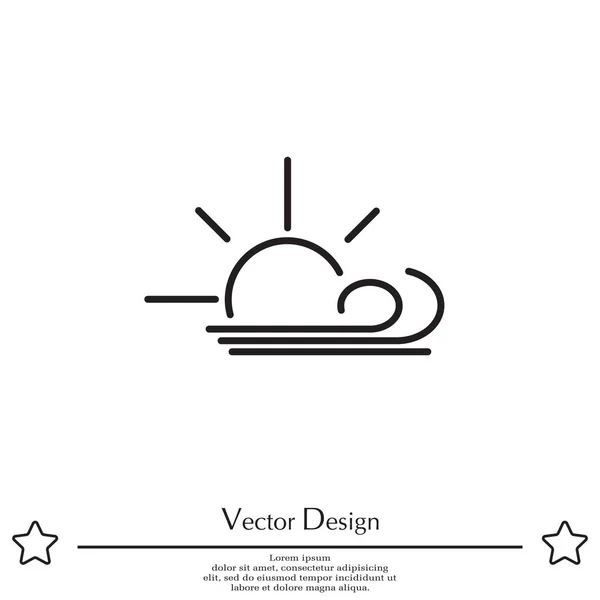 Météo icône plate — Image vectorielle