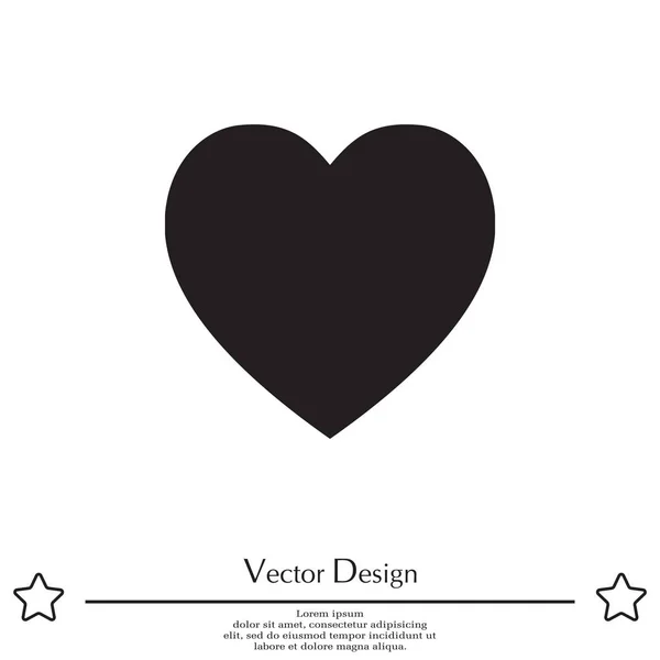 Corazón icono simple — Vector de stock