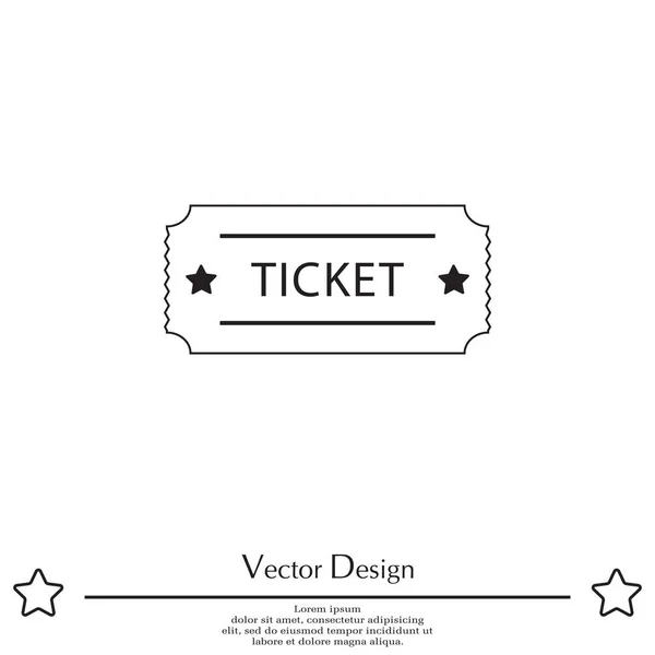 Иконка сайта билета — стоковый вектор