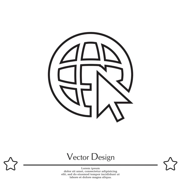 Internet simple icono — Vector de stock