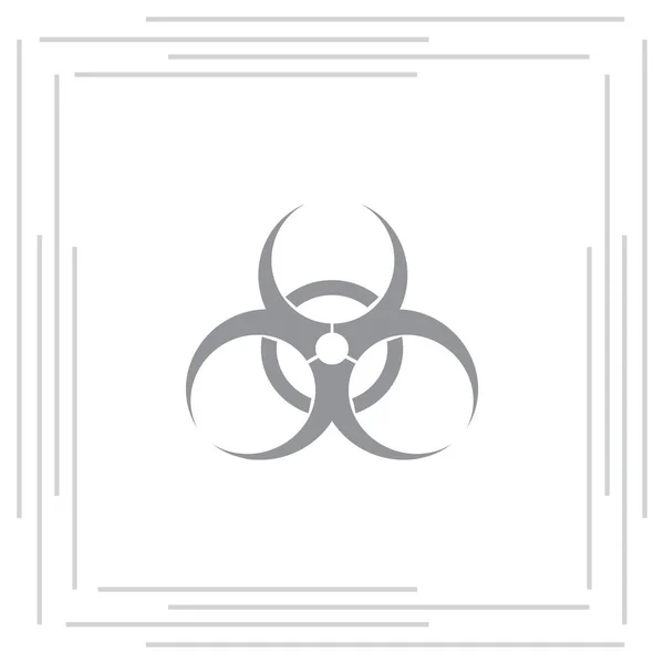 Icono del símbolo de peligro biológico — Vector de stock