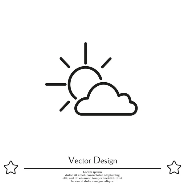 Météo icône plate — Image vectorielle