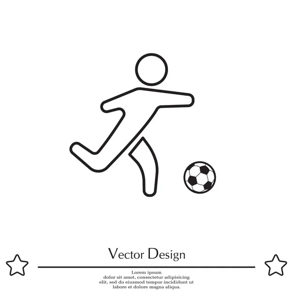 Icono jugador de fútbol — Vector de stock