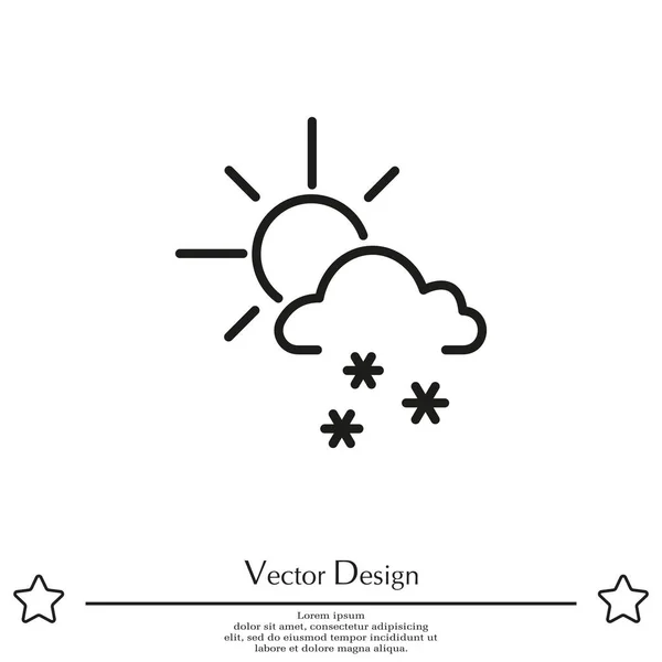 Tiempo icono plano — Vector de stock