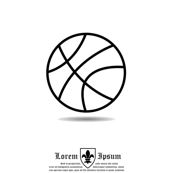 Icono plano de baloncesto — Vector de stock