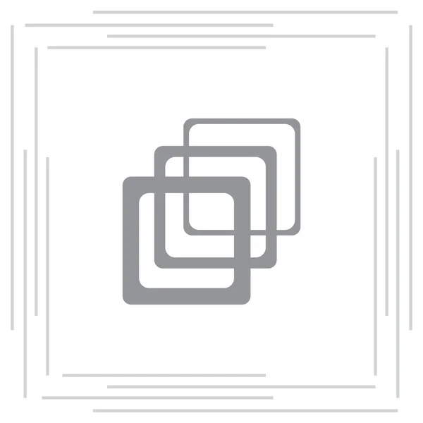 Molduras logotipo ícone simples —  Vetores de Stock