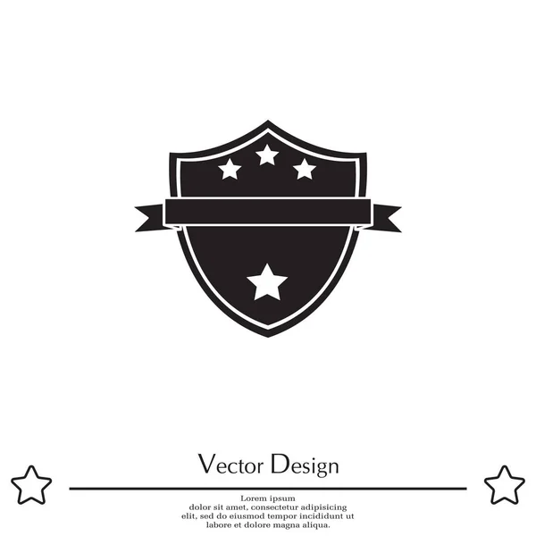 Escudo heráldico icono — Vector de stock