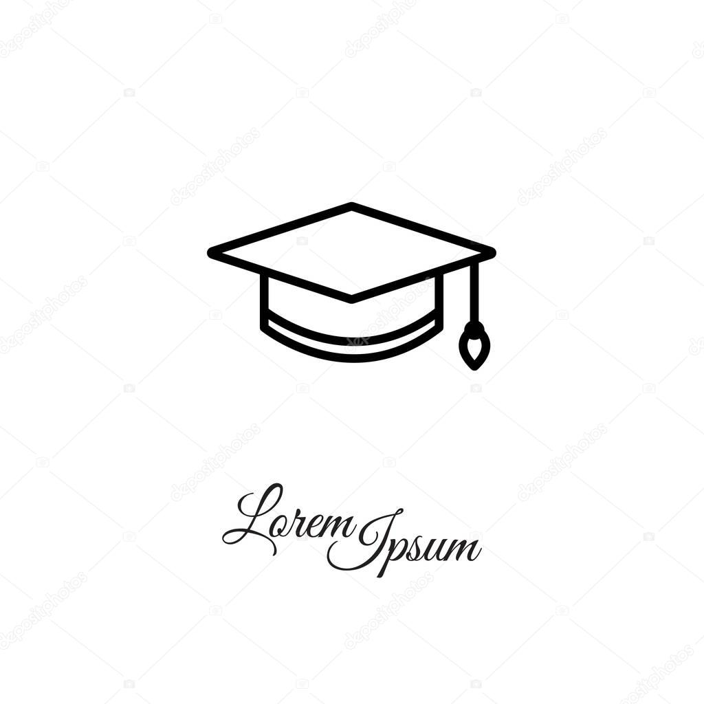 graduation cap simple icon