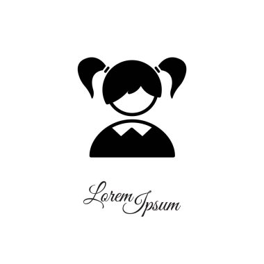 Kız avatar basit simgesi