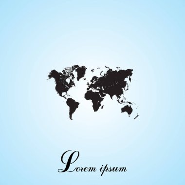 dünya haritası simgesi 