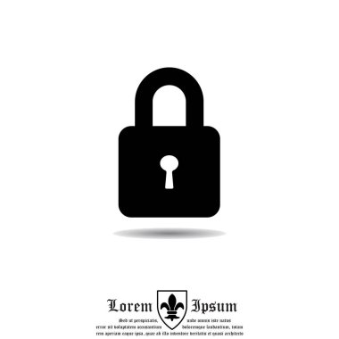 basit asma kilit simgesi