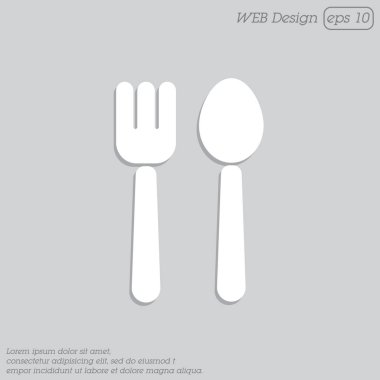 Web satırı simgesi. Çatal bıçak takımı