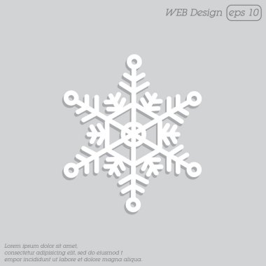 kar tanesi düz simgesi