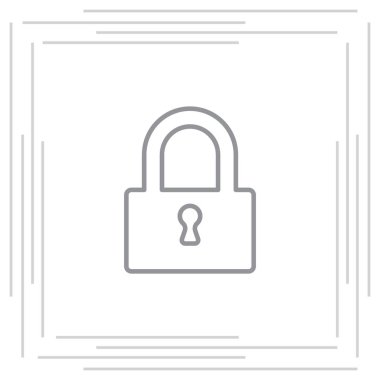 basit asma kilit simgesi