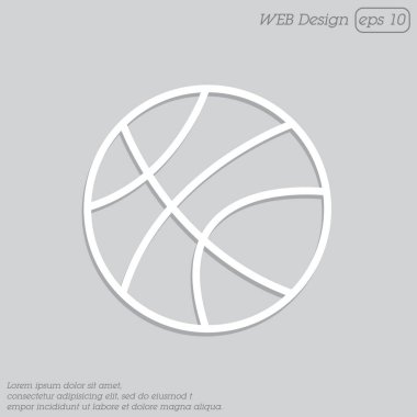 Basketbol düz simgesi