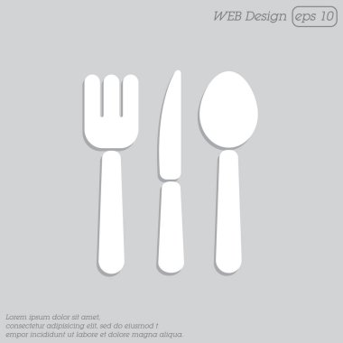 Web satırı simgesi. Çatal bıçak takımı