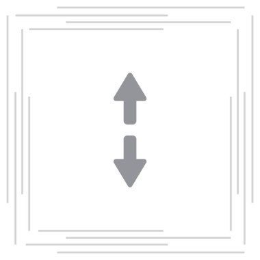  satırı simgesi. Oklar