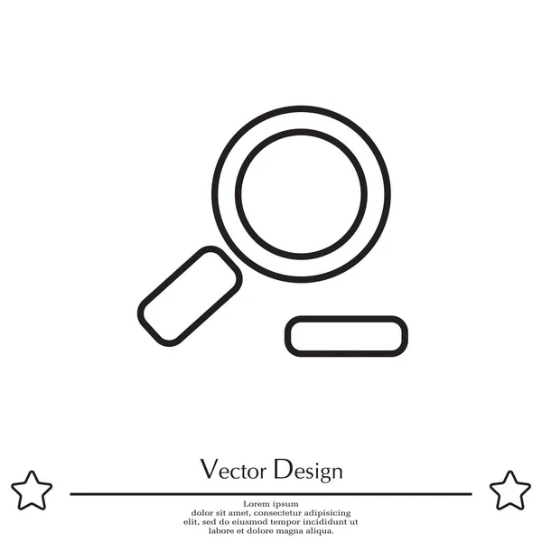 Zoom icône de ligne web — Image vectorielle