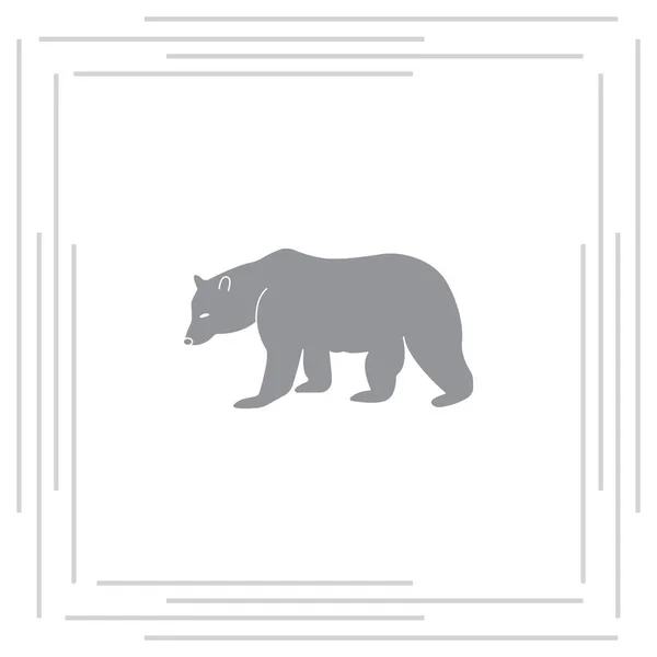 Silhouette of Bear icon — Stock Vector