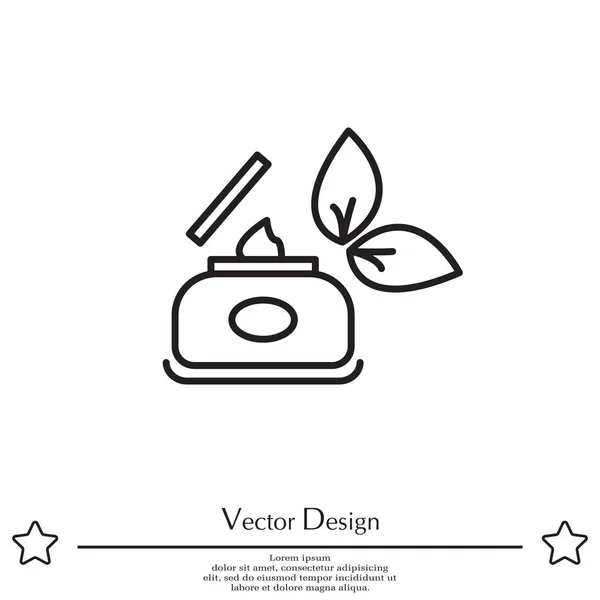 Icono crema de belleza — Vector de stock