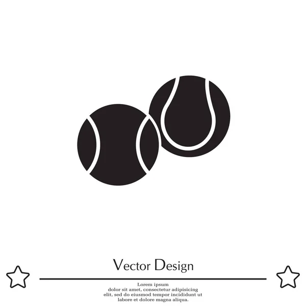 Icono de pelotas de tenis — Vector de stock