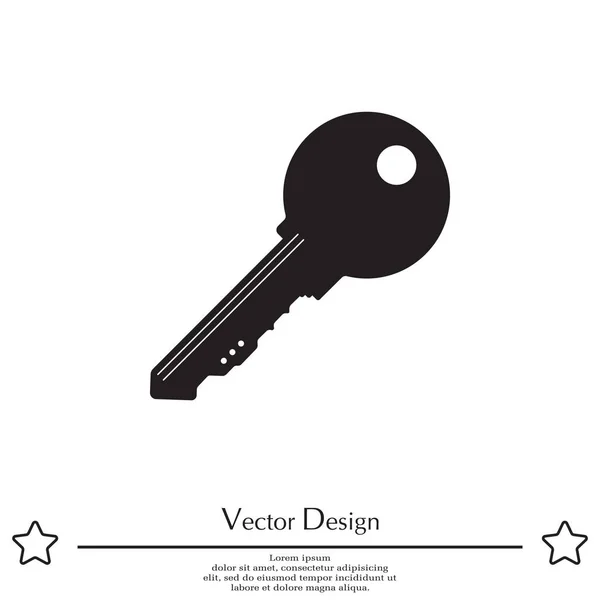 Key flat icon — Stock Vector