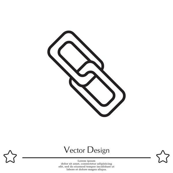 Enlace icono de línea — Archivo Imágenes Vectoriales
