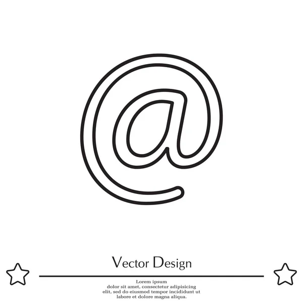 Signo de correo electrónico icono simple — Vector de stock