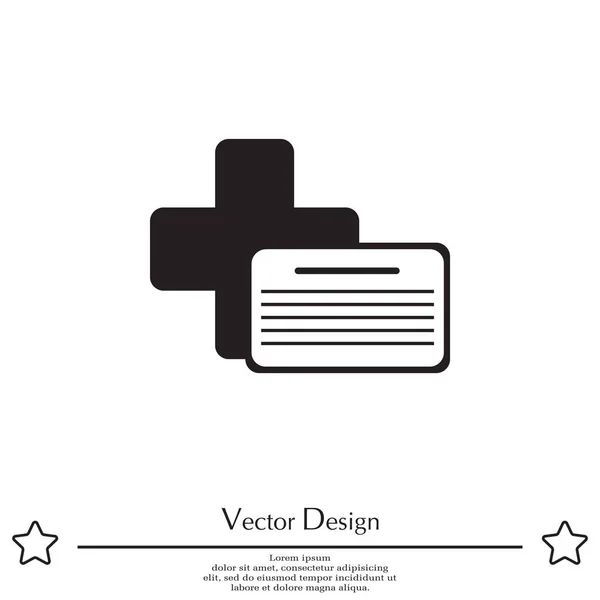 Icono de documentos médicos — Vector de stock
