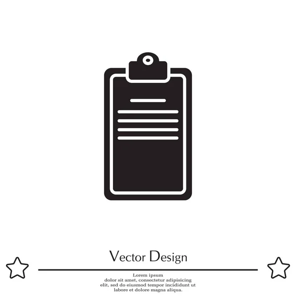 Presse-papiers icône plate — Image vectorielle