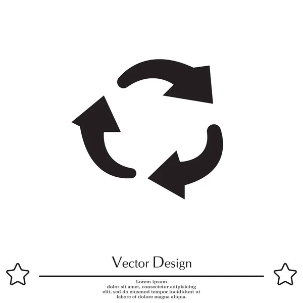 Reciclar ícone simples — Vetor de Stock