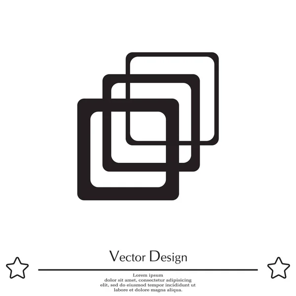 Molduras logotipo ícone simples — Vetor de Stock