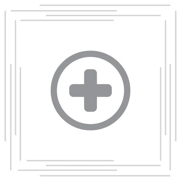 Icono médico cruz — Vector de stock