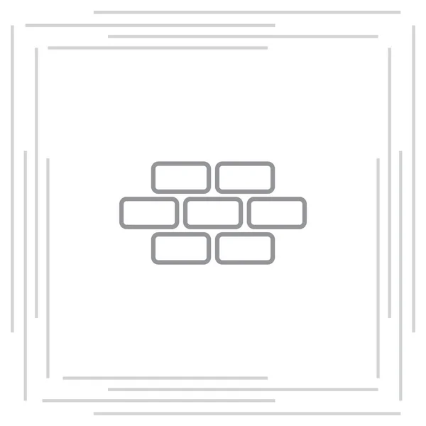 Ladrillos icono plano — Vector de stock